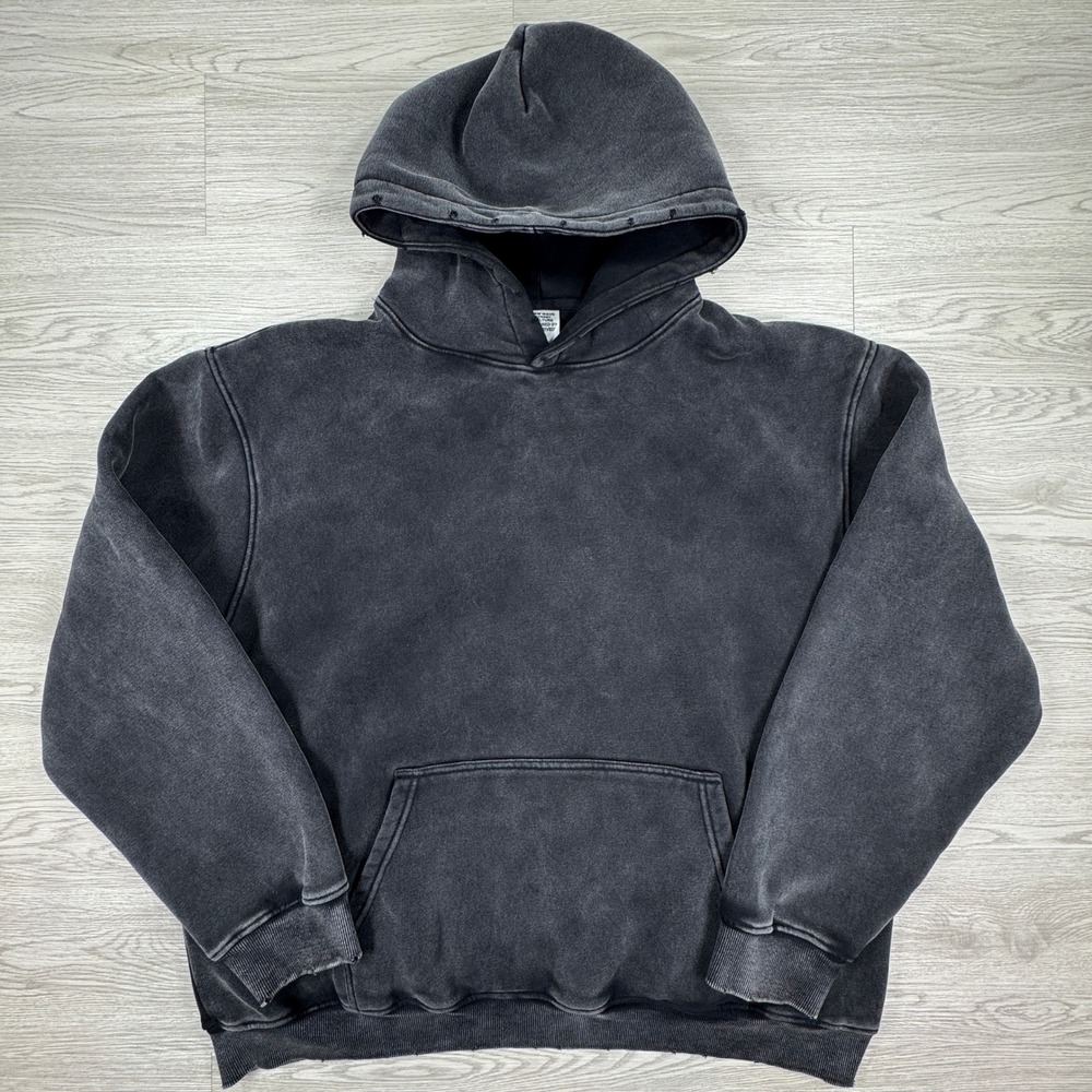 New Wave Street Culture Men's Hoodie Be Thrived Faded Black Large Streetwear